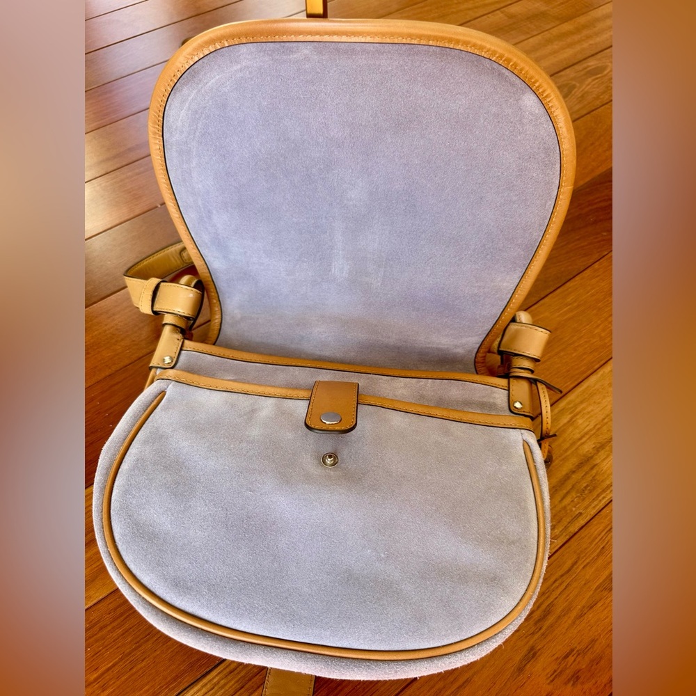 Michael Kors Lavender Suede and Leather Crossbody Bag - Picture 4 of 14